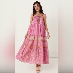 Spell Utopia Pink and Orange Maxi Dress